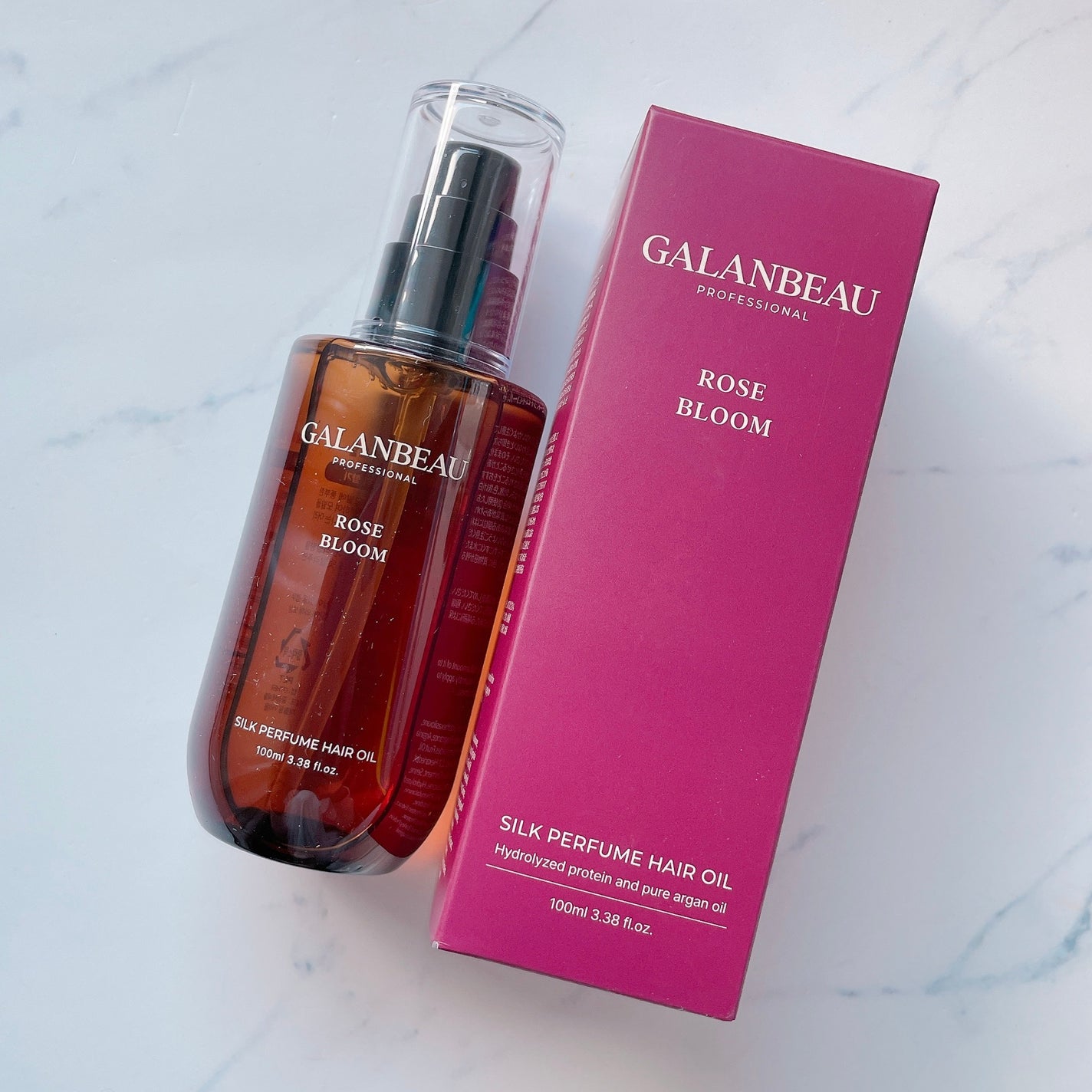 シルクパフュームヘアオイル(ローズブルーム)/ガランビュー/ヘアオイルを使ったクチコミ(1枚目)