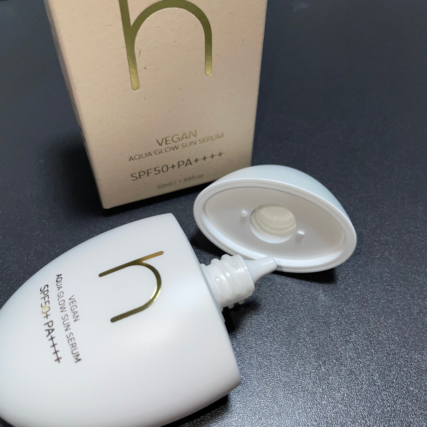 ヴィーガンアクアグロウサンセラム/HAMEL/日焼け止めローションを使ったクチコミ(3枚目)