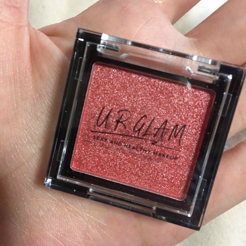UR GLAM　POWDER EYESHADOW チェリーピンク〈パールラメ〉/U R GLAM/単色アイシャドウを使ったクチコミ（2枚目）