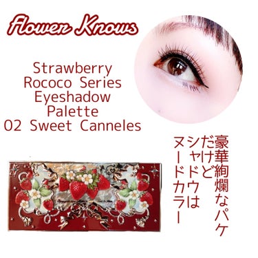 FlowerKnows ストロベリーロココ アイシャドウパレットのクチコミ「【パケとシャドウのギャップがスゴい】


パケだけ見るとシャドウはレッド〜ピンクっぽいのに、実.....」（1枚目）