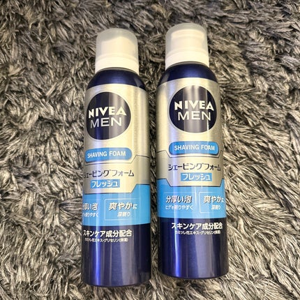 ニベアメン シェービングフォーム スムースのクチコミ「夫からのクチコミです◎
シェービングフォームの中では泡は固めできめ細かいです。
香りはいわゆ.....」(1枚目)
