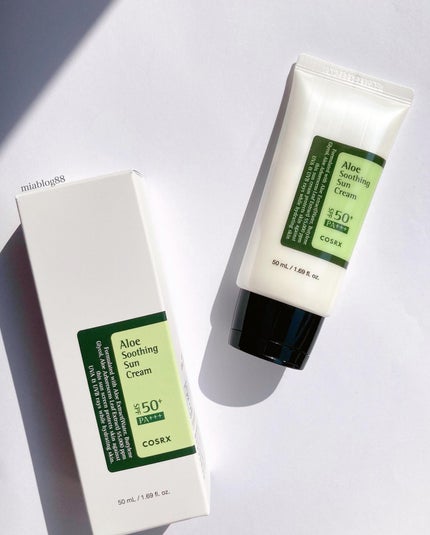 アロエスージングUVクリーム SPF50+ PA+++/COSRX/日焼け止めクリームを使ったクチコミ(1枚目)