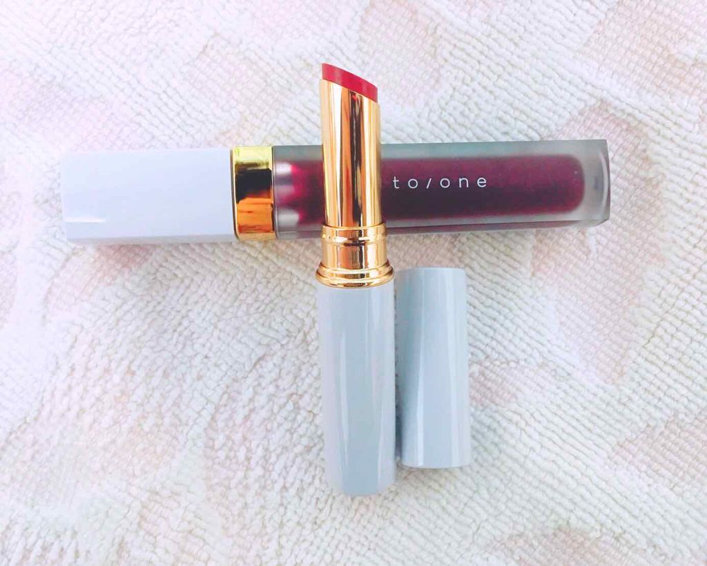トーン ペタル エッセンス リップ/to/one/口紅を使ったクチコミ（3枚目）