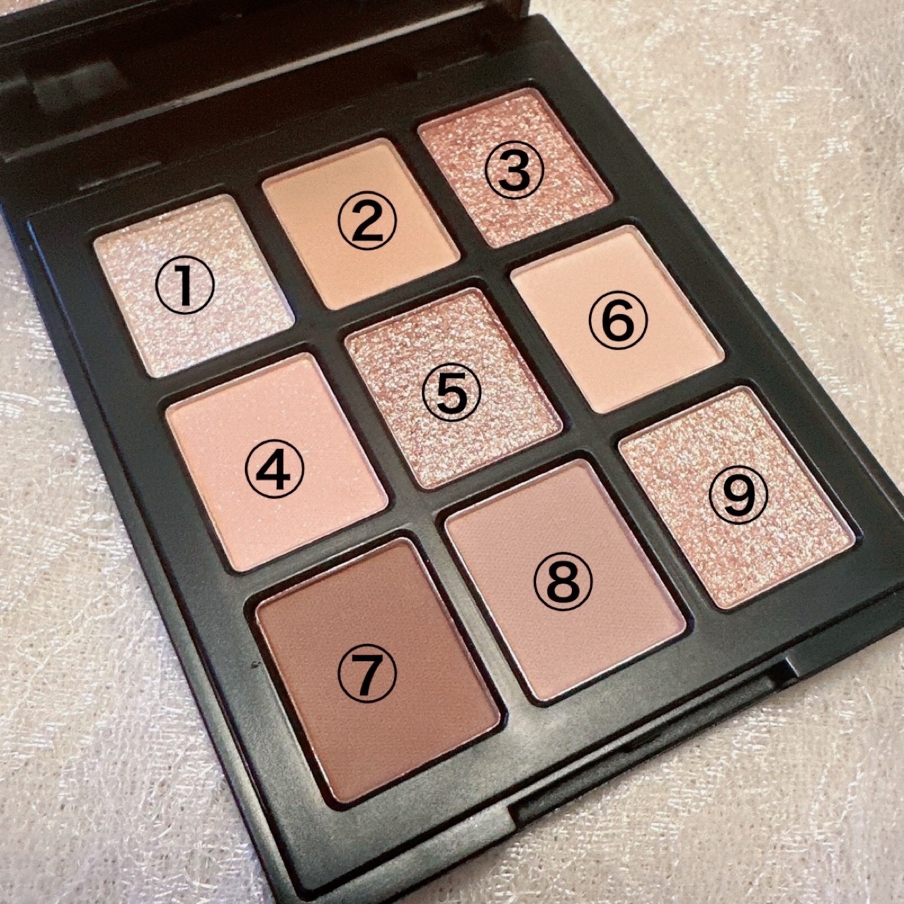 エトワルローズ 9色アイシャドウ/Étoile Rose/アイシャドウパレットを使ったクチコミ（2枚目）