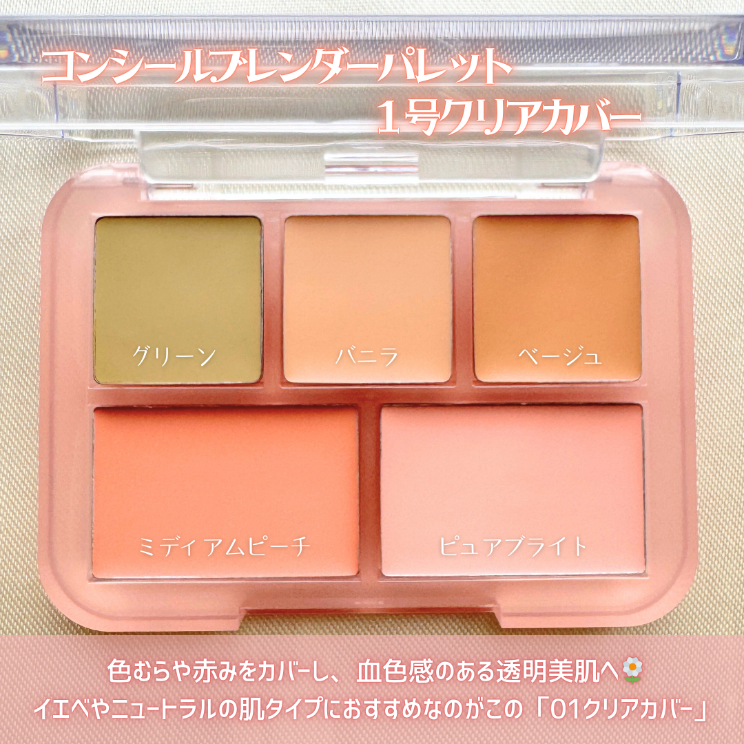 コンシールブレンダーパレット/LUNA/パレットコンシーラーを使ったクチコミ（2枚目）