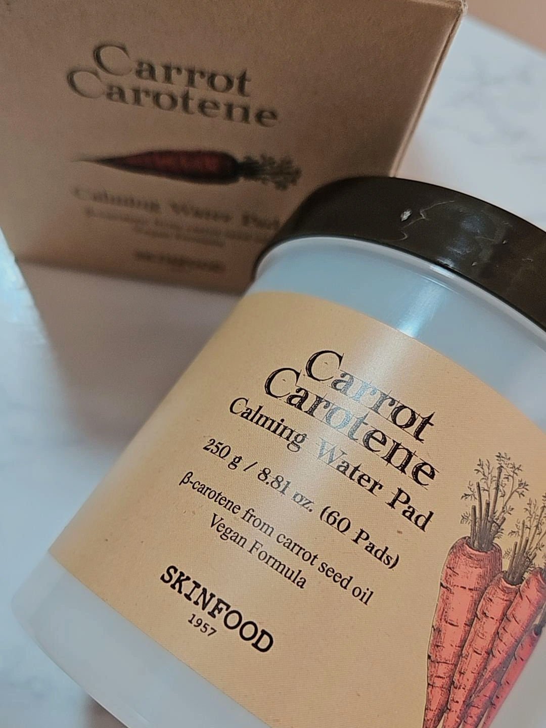 キャロットカロテン カーミングウォーターパッド/SKINFOOD/トナーパッドを使ったクチコミ（1枚目）