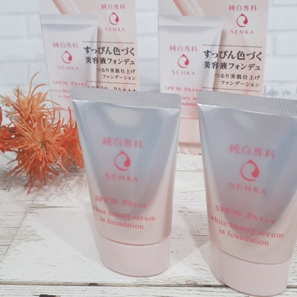 純白専科 すっぴん色づく美容液フォンデュ/SENKA(専科)/リキッドファンデーションを使ったクチコミ(1枚目)