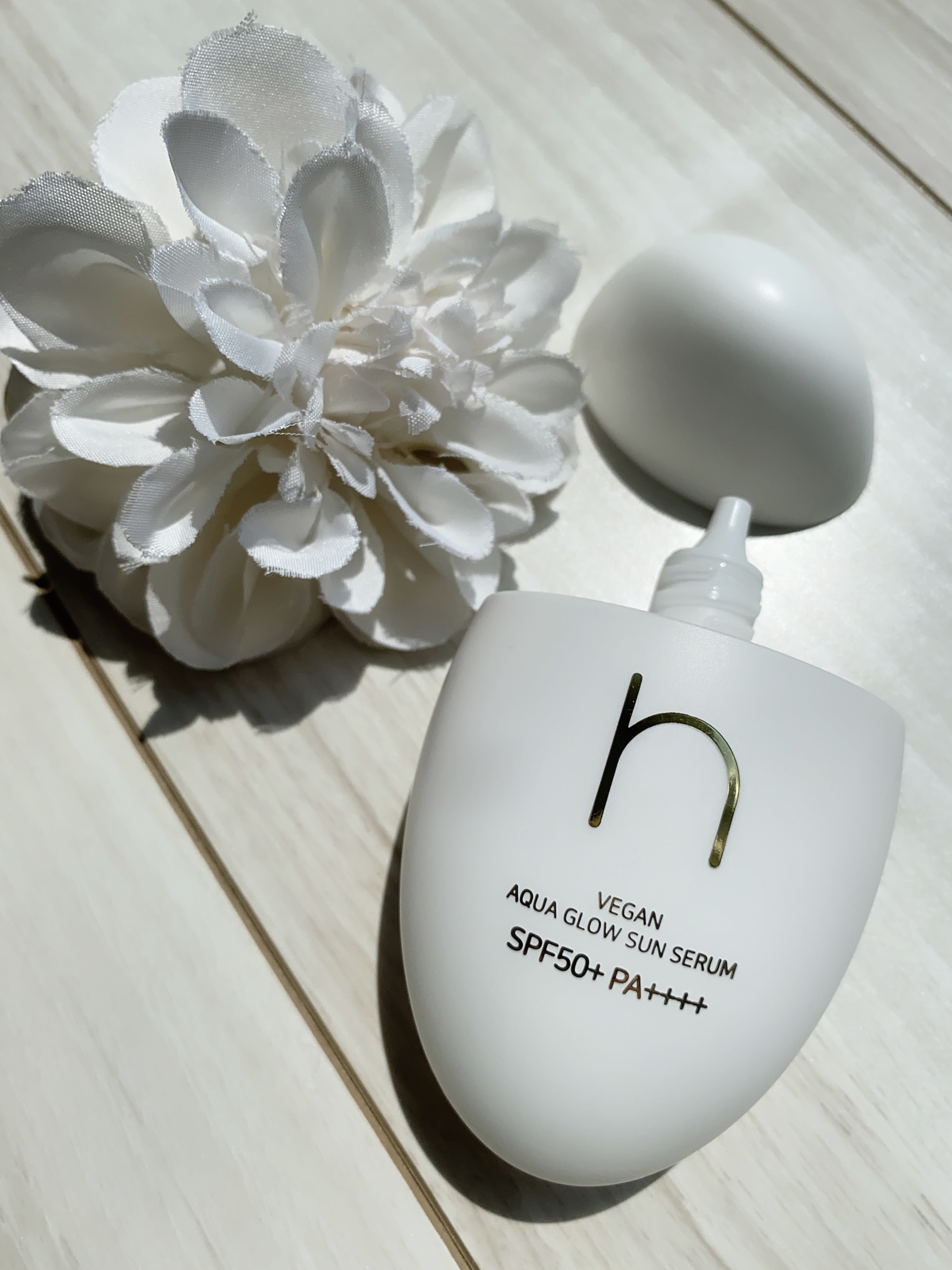 ヴィーガンアクアグロウサンセラム/HAMEL/日焼け止めローションを使ったクチコミ（2枚目）