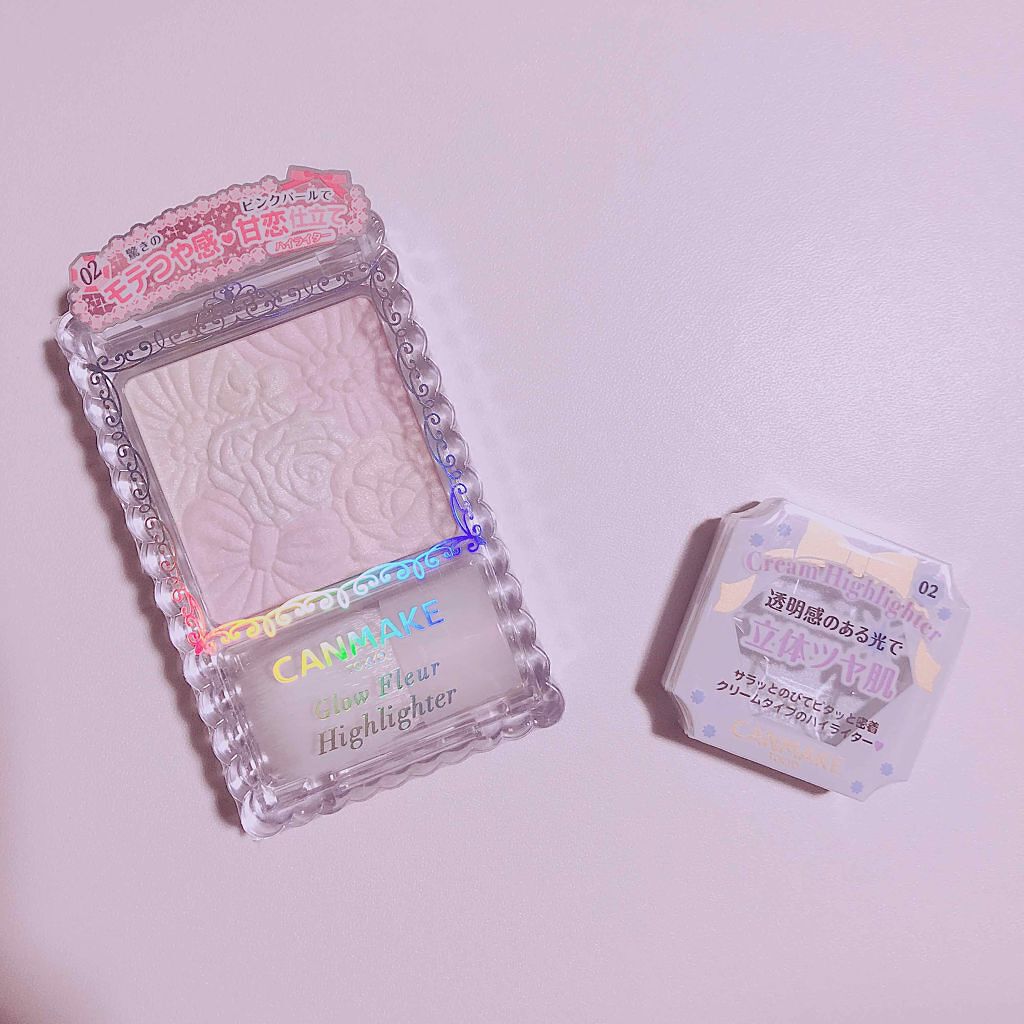 グロウフルールハイライター/キャンメイク/パウダーハイライトを使ったクチコミ（1枚目）