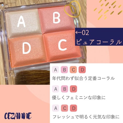 ミックスカラーチークN/CEZANNE/パウダーチークを使ったクチコミ(3枚目)