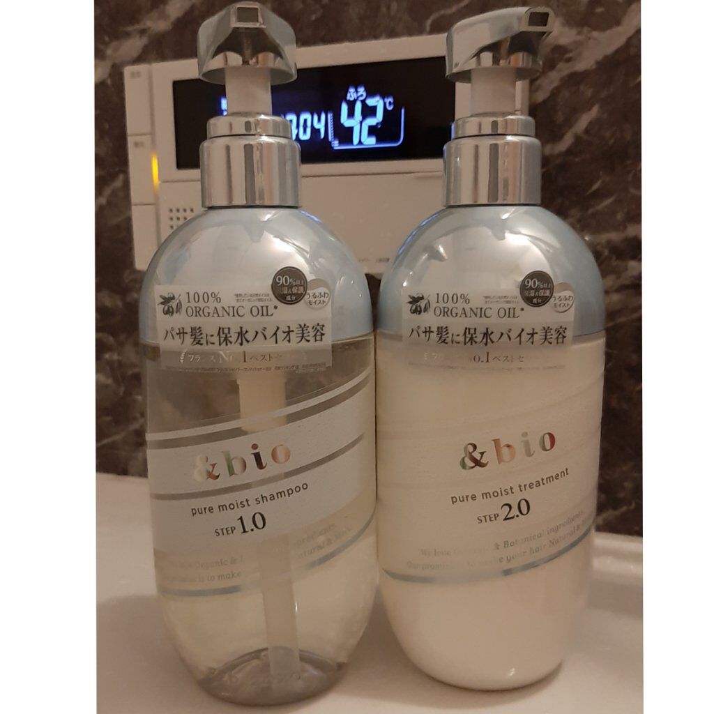 ピュアモイスト シャンプー 1.0/ヘアトリートメント 2.0/&bio/市販シャンプーを使ったクチコミ(1枚目)