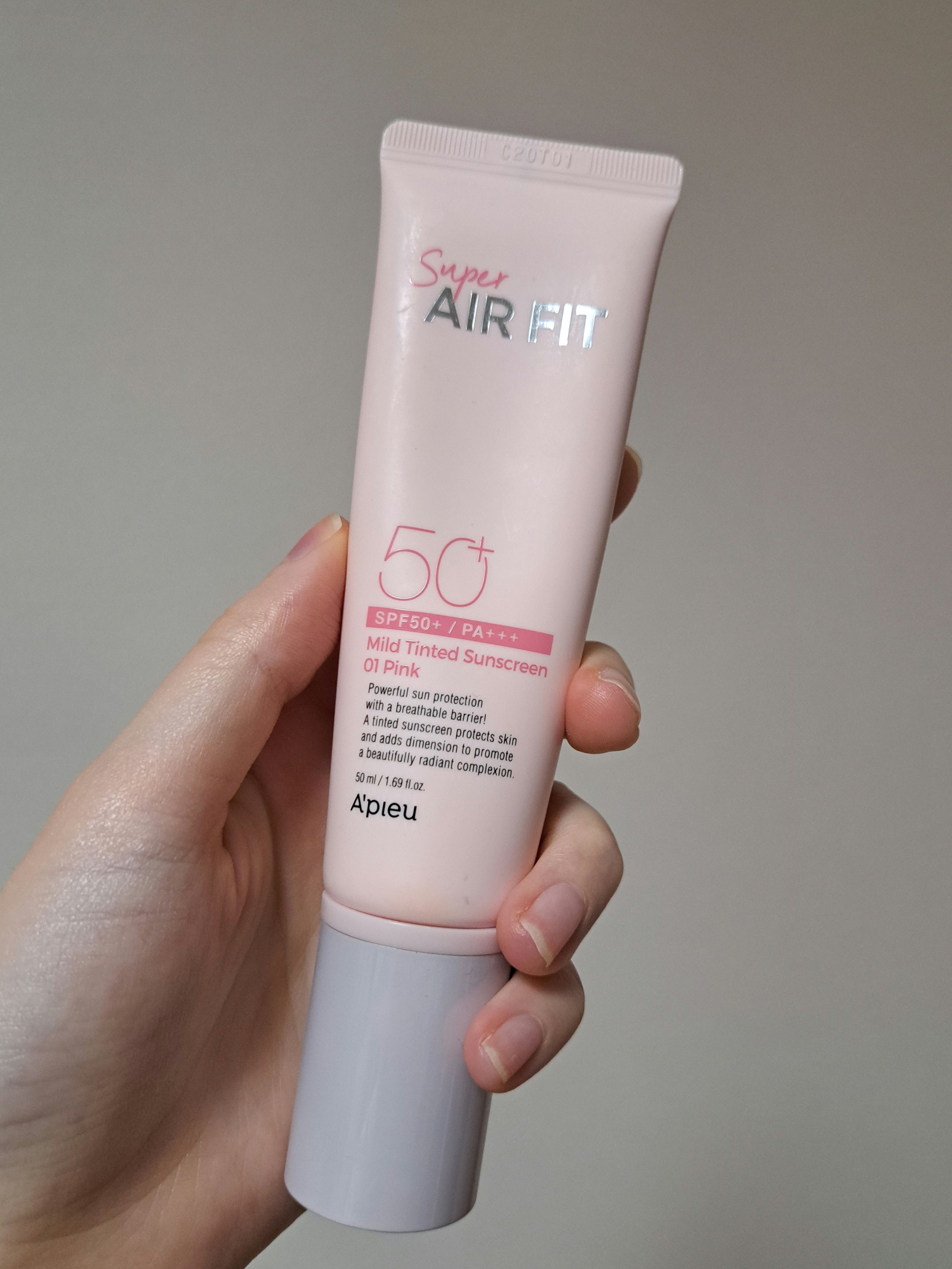 スーパー エアフィット マイルド サンカット （ピンク）/A’pieu/日焼け止めクリームを使ったクチコミ（1枚目）