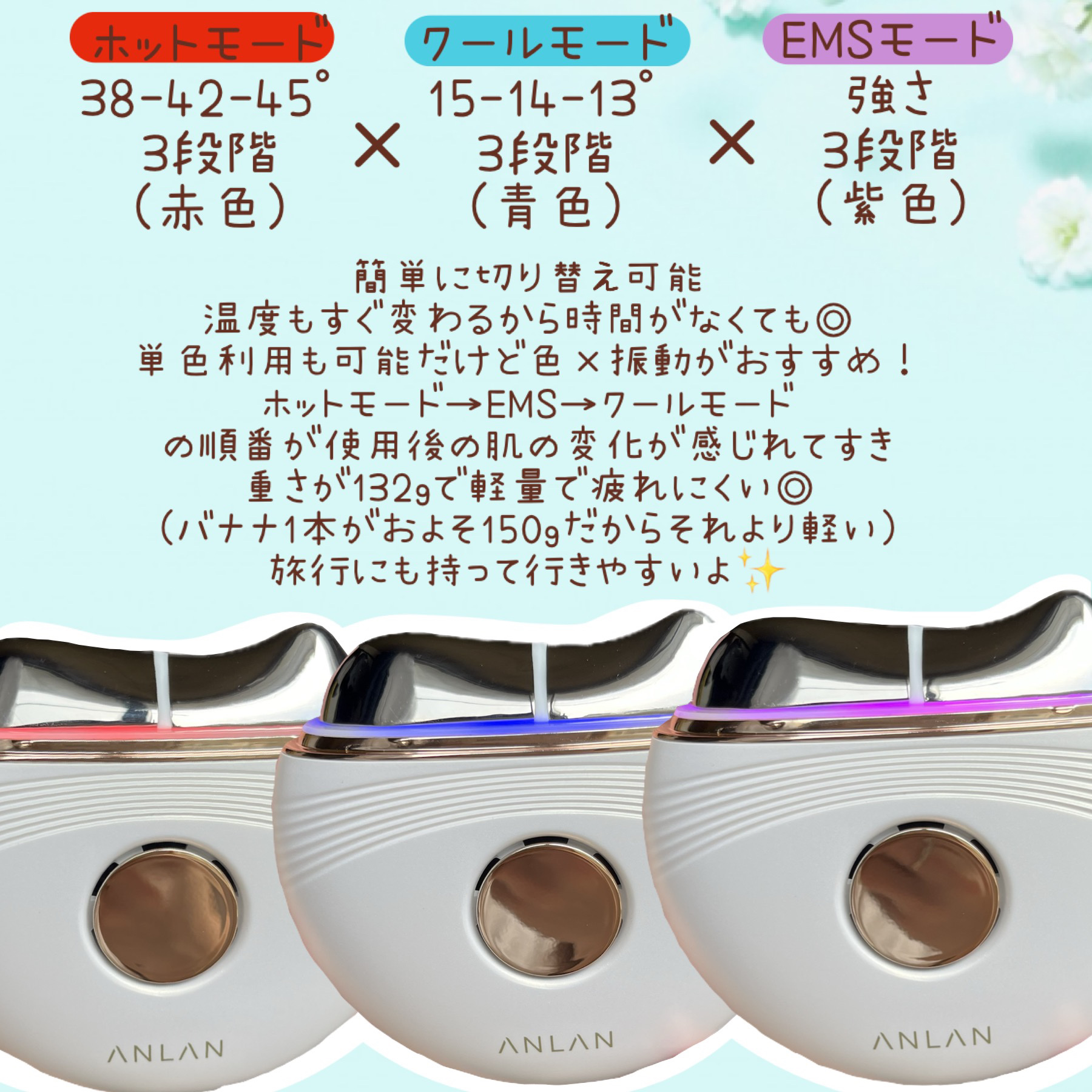 温冷リフトかっさ/ANLAN/美顔器・マッサージを使ったクチコミ（2枚目）