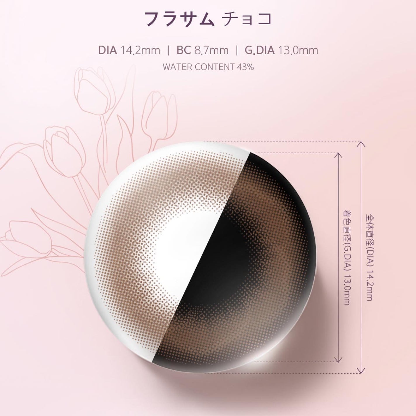 FLOSOME CHOCO/LENSME/カラーコンタクトレンズを使ったクチコミ(3枚目)