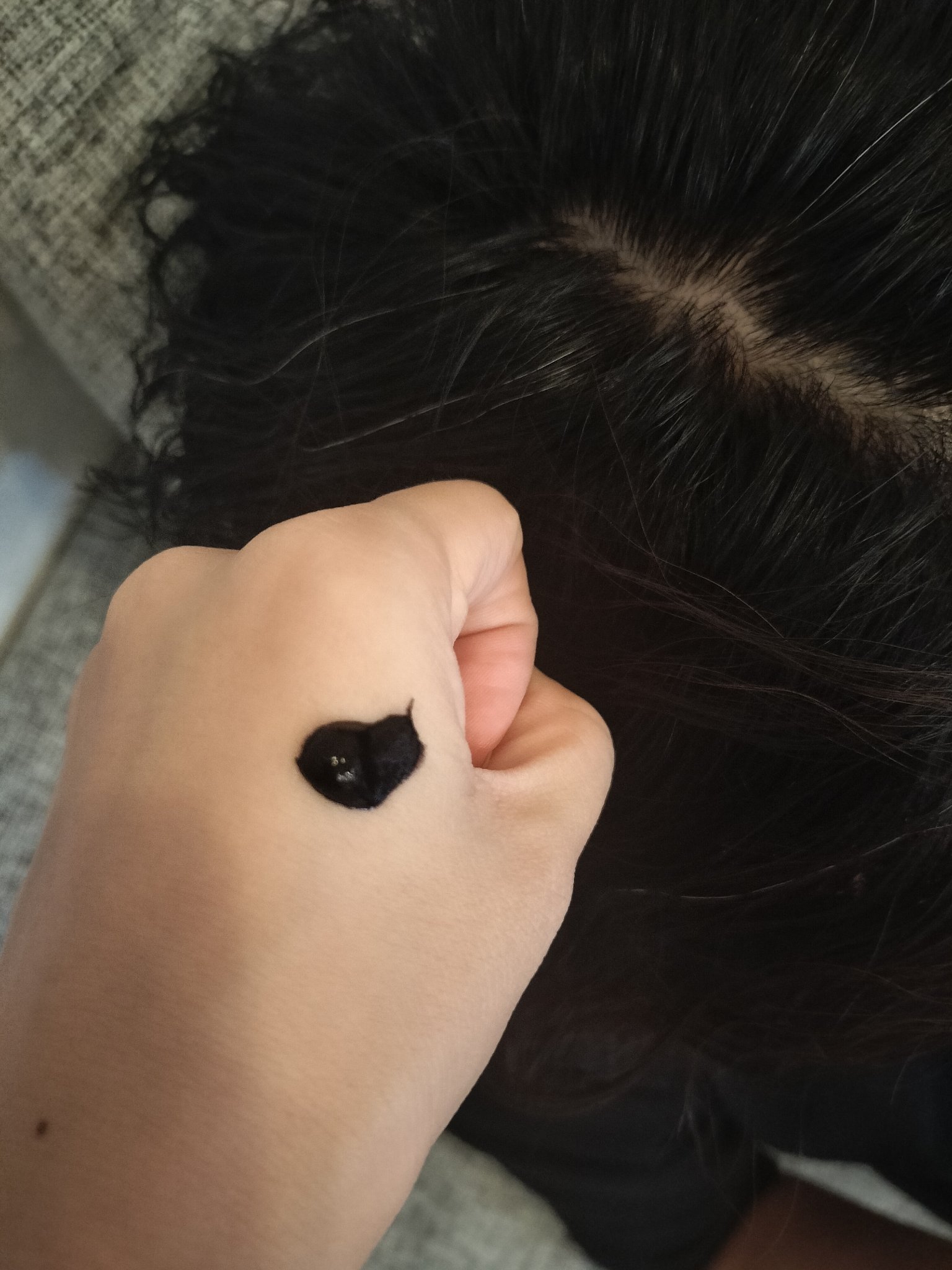 グロスカラートリートメント  ナチュラルブラック/マリンボーテ/洗い流すヘアトリートメントを使ったクチコミ（3枚目）