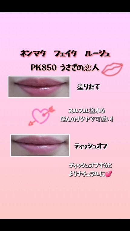 ネンマクフェイク ルージュ/Visée/口紅を使ったクチコミ(10枚目)