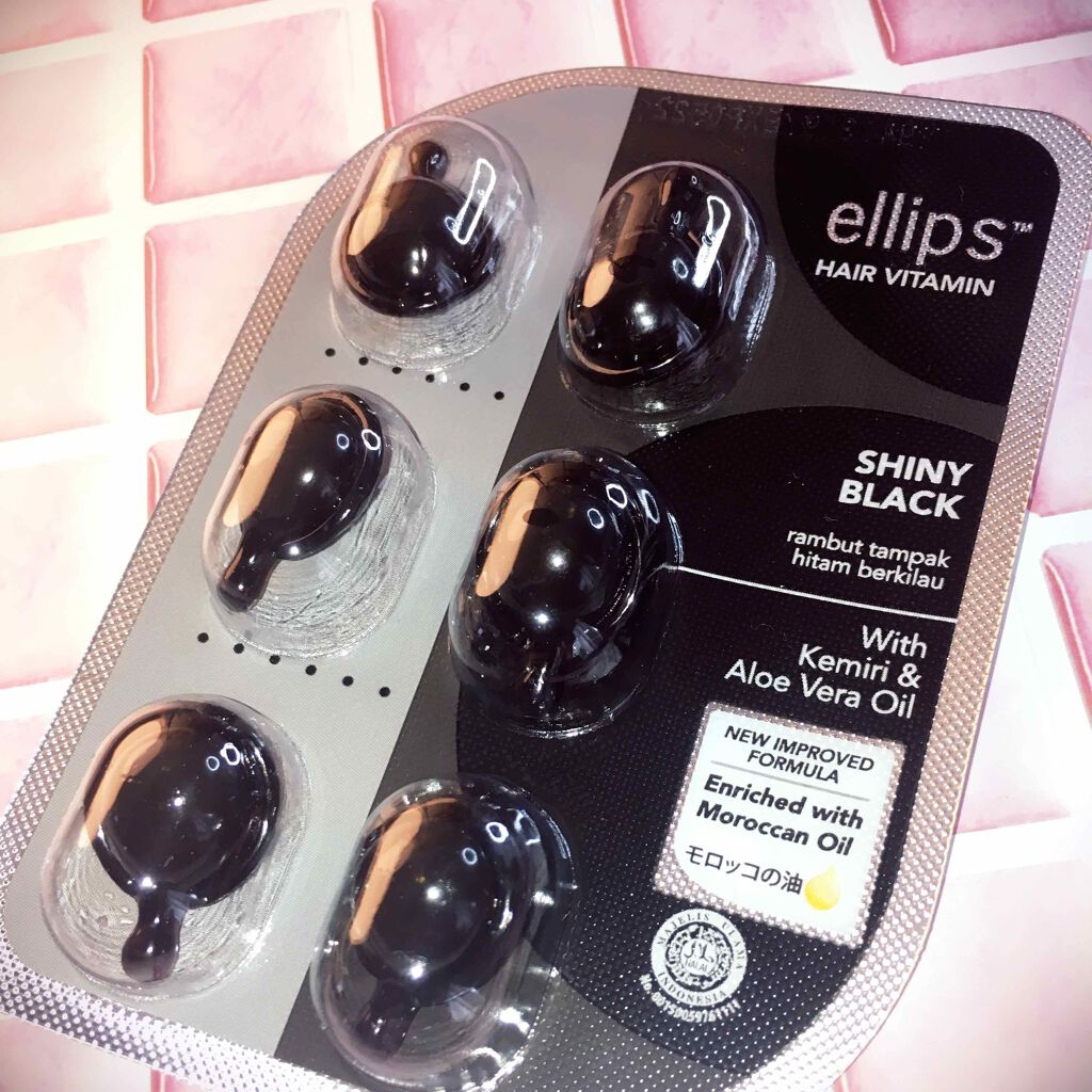 ヘアーオイル【シャイニーブラック】/ellips/ヘアオイルを使ったクチコミ(2枚目)
