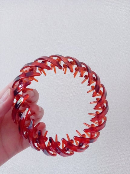 クロスヘアホルダー/DAISO/ヘアアクセサリーを使ったクチコミ(5枚目)