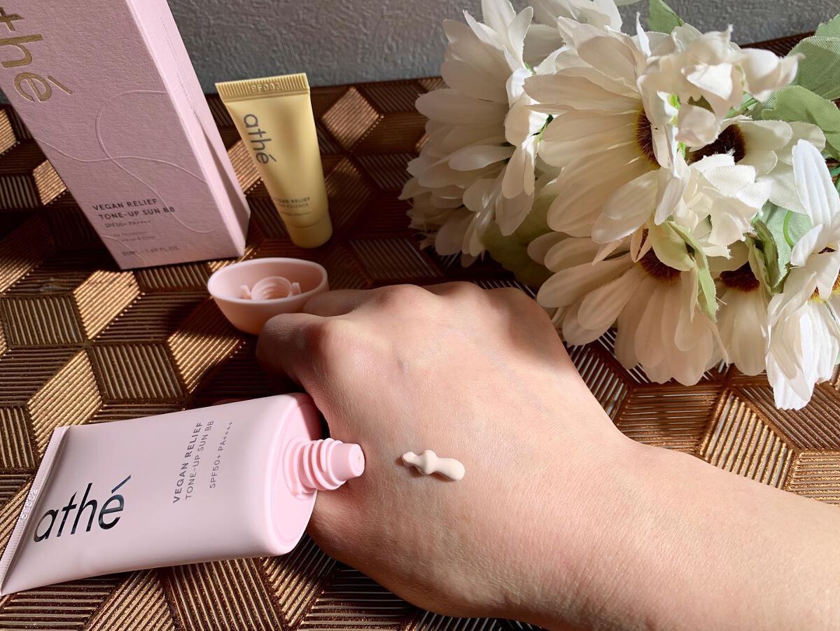 athe VEGAN RELIEF SUN BB SPF50+PA++++/athé/BBクリームを使ったクチコミ（2枚目）