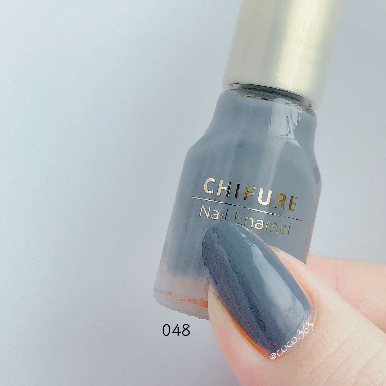 ネイル エナメル 045 グレー系/ちふれ/マニキュアを使ったクチコミ（3枚目）