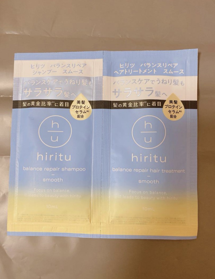 バランスリペア シャンプー/ヘアトリートメント スムース トライアルセット（10mL＋10mL）/hiritu/市販シャンプーを使ったクチコミ（2枚目）