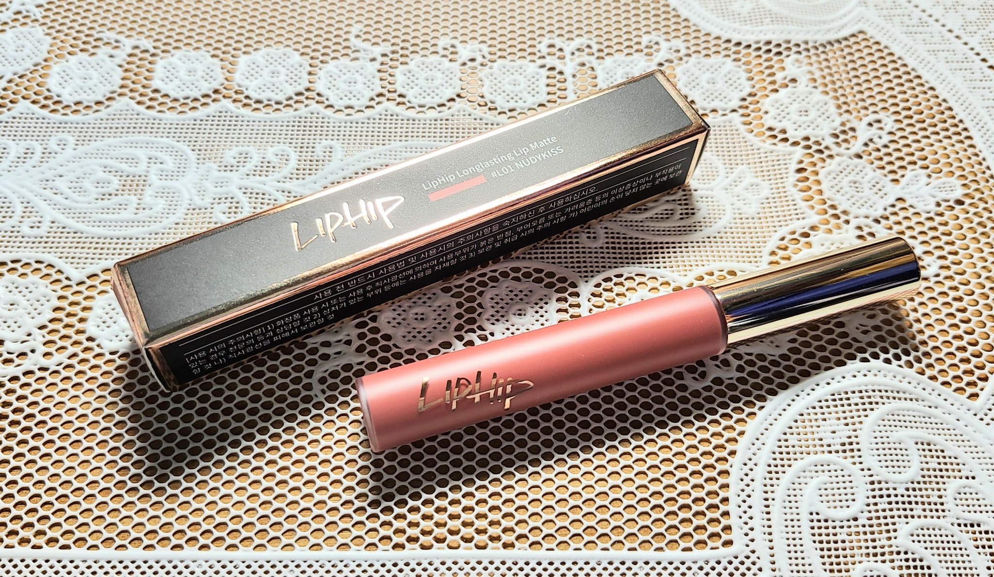 ロングラスティングマットティント 01 ヌーディキス /LIPHIP(リップヒップ)/リップティントを使ったクチコミ（2枚目）