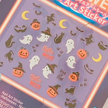 ハロウィンネイルアートシール/DAISO/ネイルシールを使ったクチコミ（3枚目）