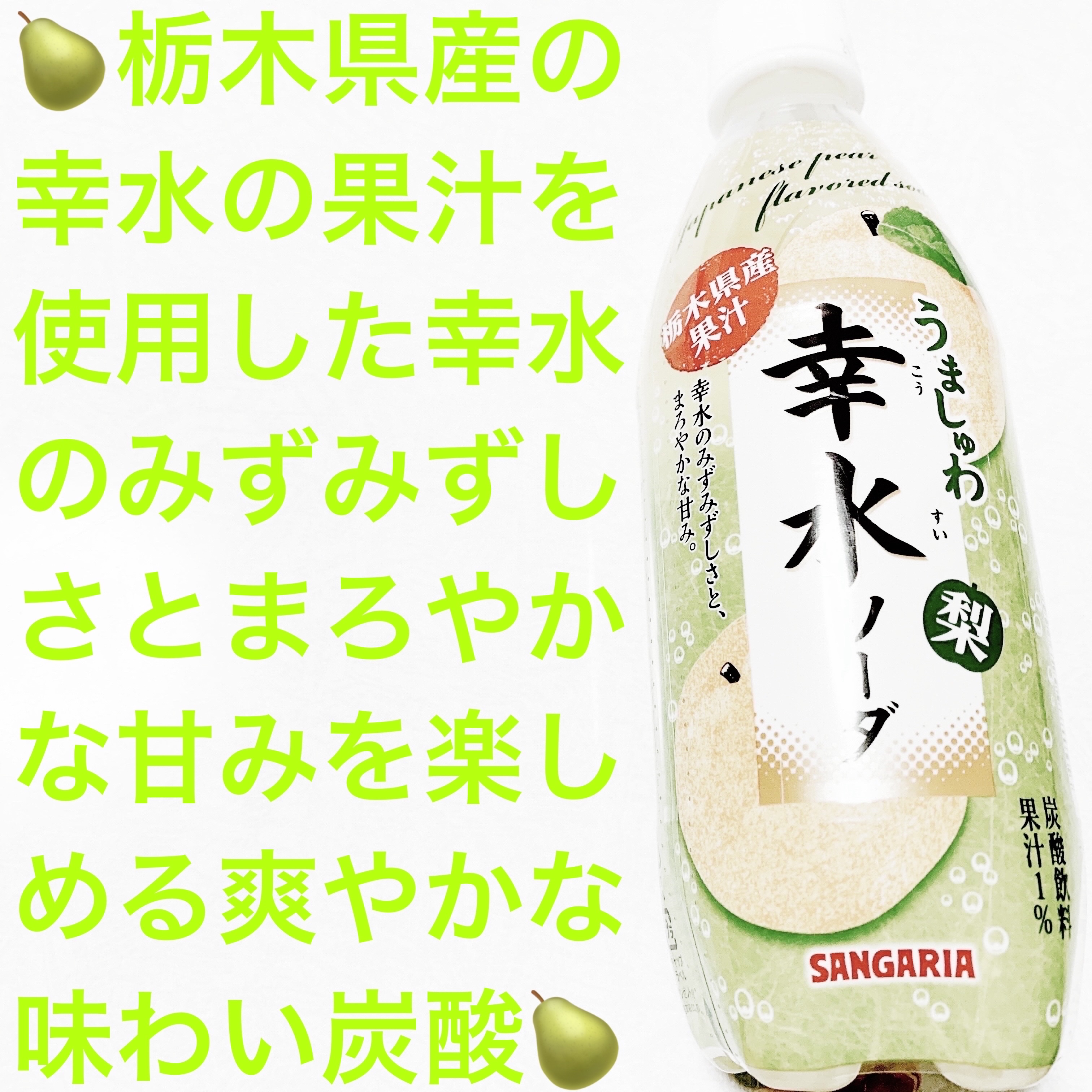 うましゅわ幸水ソーダ/サンガリア/美容ドリンクを使ったクチコミ（1枚目）