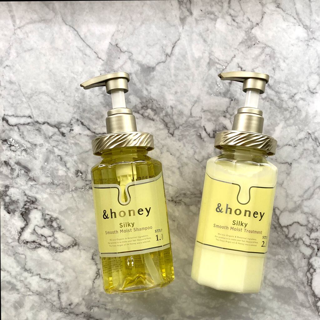 シルキー　スムースモイスチャー　シャンプー　1.0/ヘアトリートメント　2.0/&honey/市販シャンプーを使ったクチコミ（1枚目）
