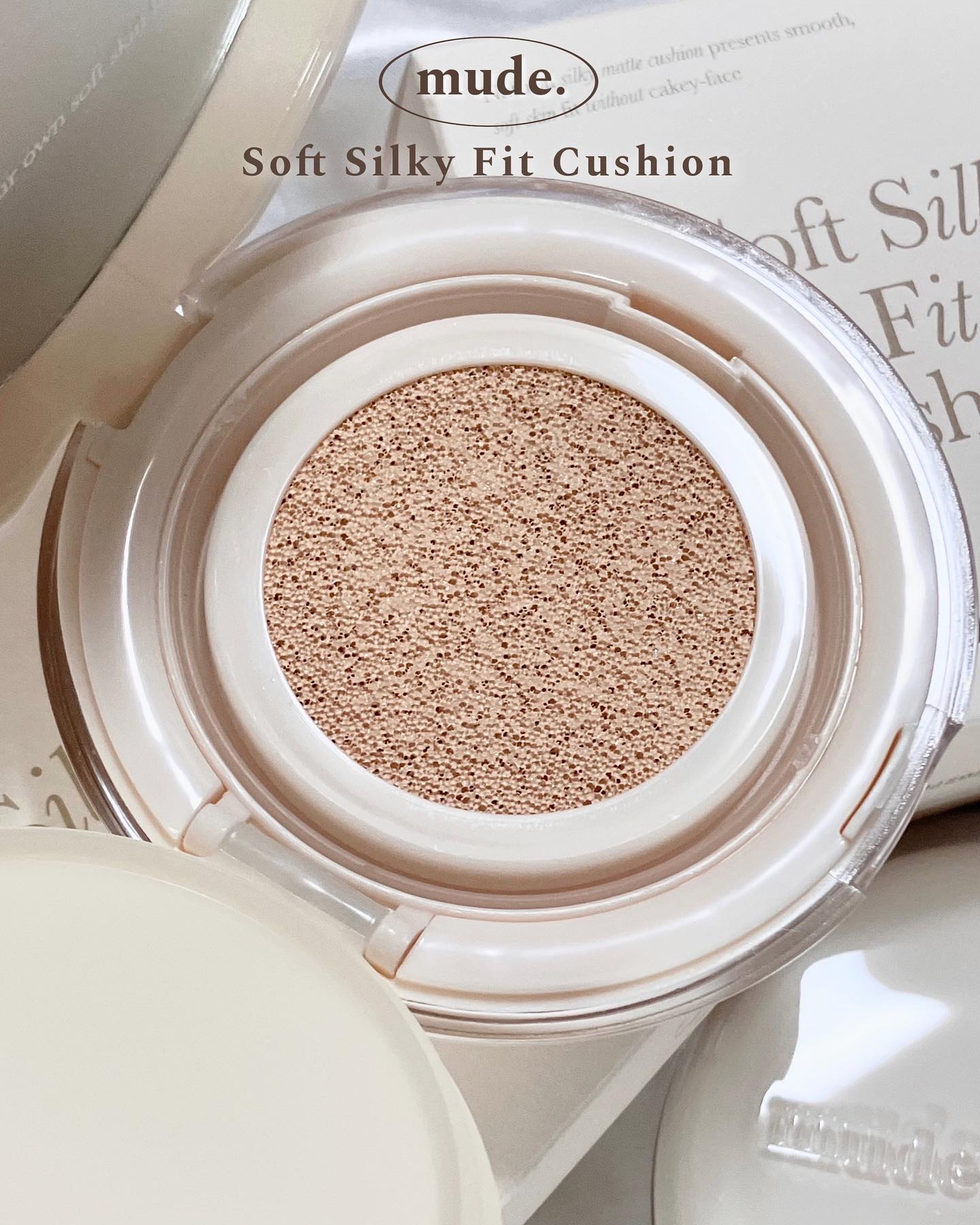 ソフトシルキーフィットクッション/mude./クッションファンデーションを使ったクチコミ（3枚目）