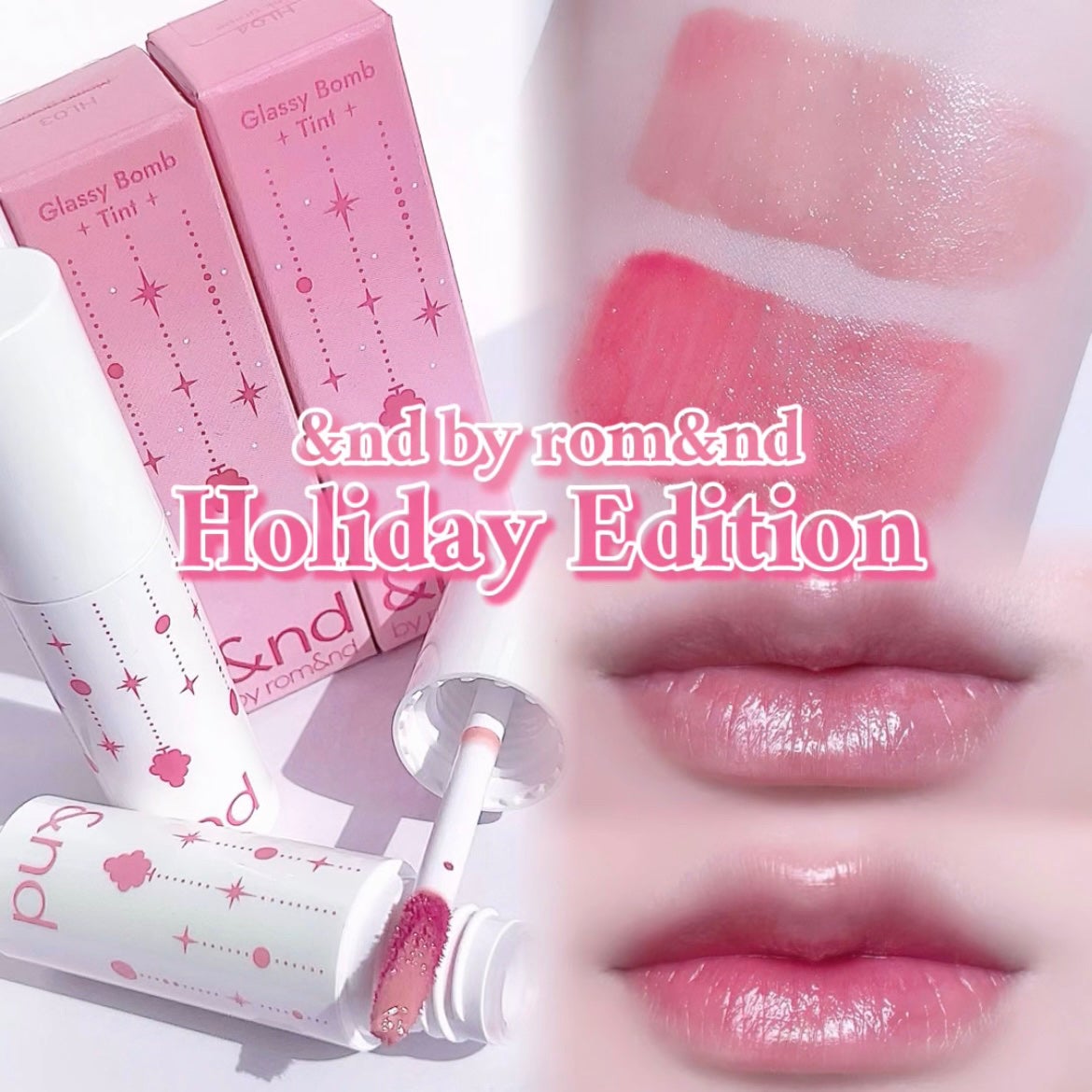 アンドバイロムアンド グラッシーボムティント/&nd by rom&nd/リップティントを使ったクチコミ(1枚目)