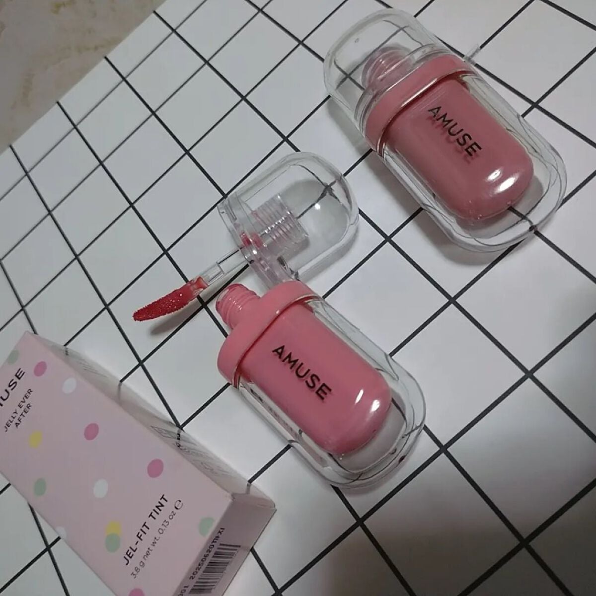 ジェルフィットティント/AMUSE/リップティントを使ったクチコミ(1枚目)