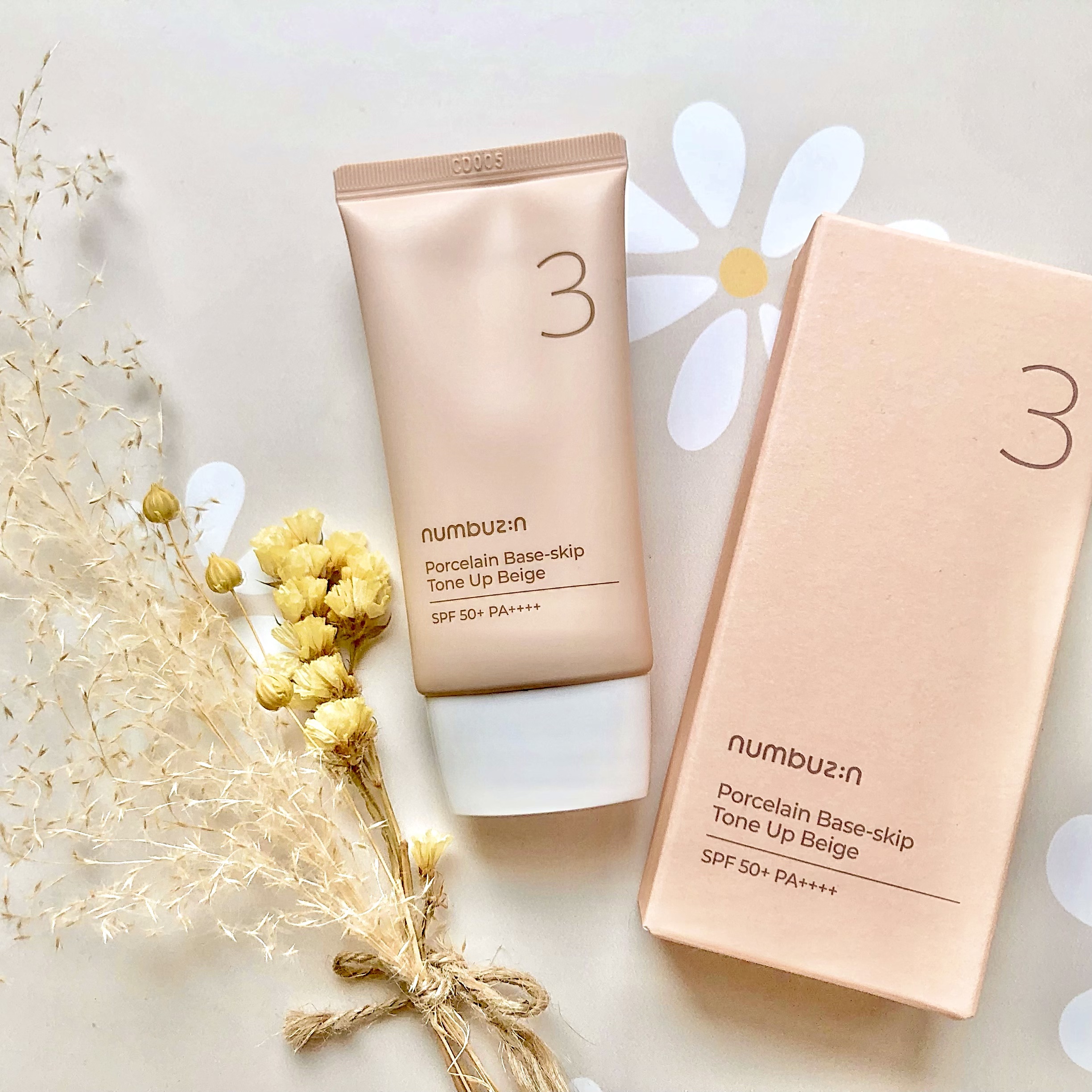 3番 ノーファンデ陶器肌トーンアップクリーム/numbuzin/化粧下地を使ったクチコミ（1枚目）