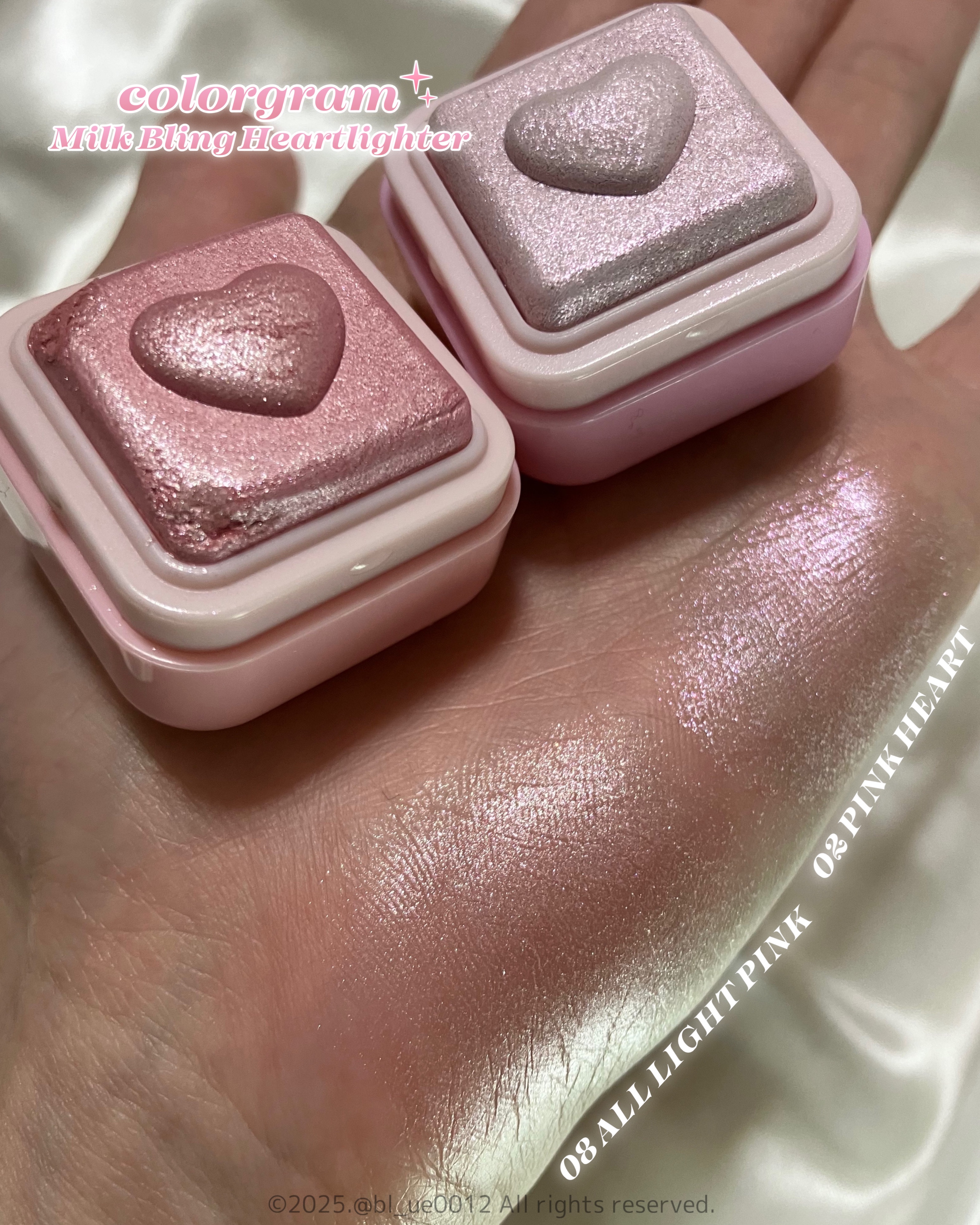 ミルクブリンハートライター/Colorgram/パウダーハイライトを使ったクチコミ（3枚目）