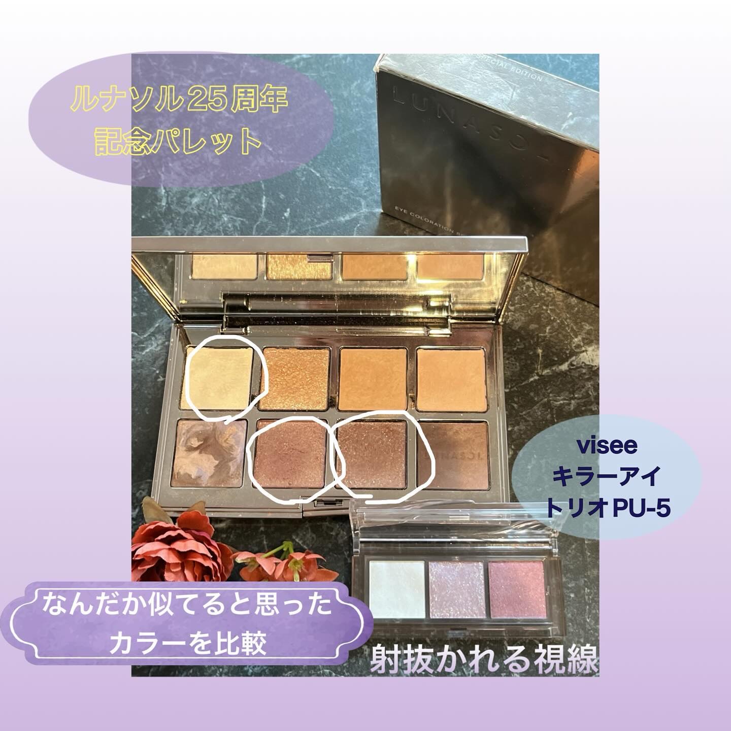 アイカラーレーション スペシャルエディション/LUNASOL/アイシャドウパレットを使ったクチコミ（3枚目）