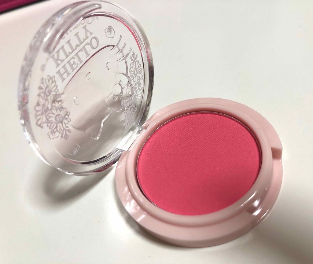 Blooming Kitty パウダーチーク/DAISO/パウダーチークを使ったクチコミ（2枚目）