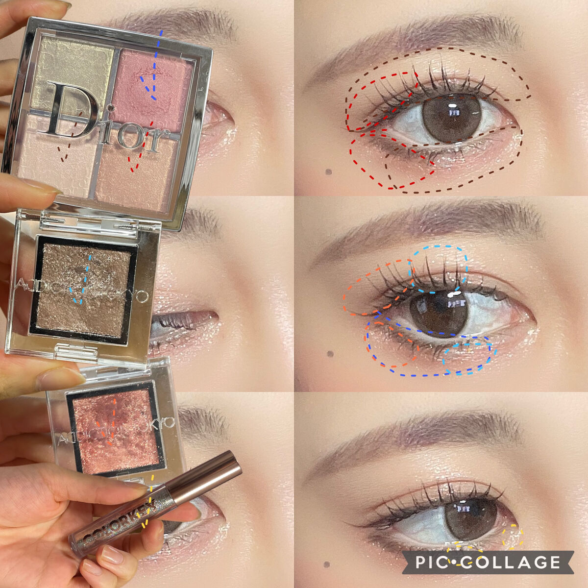 スパークリングギャラクシーリキッドアイシャドウ/COLORKEY/リキッドアイシャドウを使ったクチコミ（3枚目）