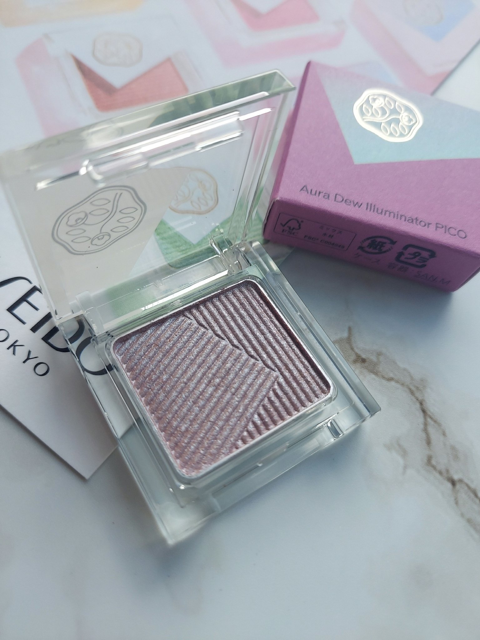 オーラデュウ プリズム イルミネーター ピコ 04 明の雪/SHISEIDO/単色アイシャドウを使ったクチコミ（2枚目）