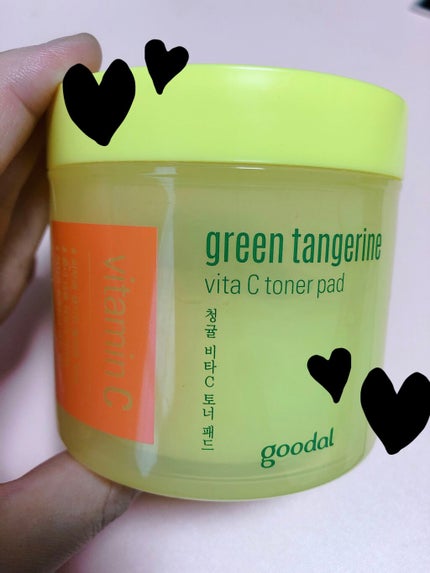 グリーンタンジェリン ビタCダークスポットケアパッド/goodal/トナーパッドを使ったクチコミ(1枚目)