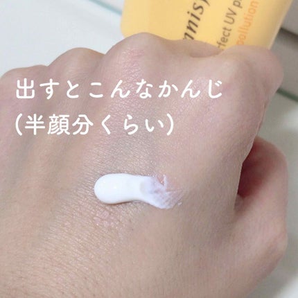 パーフェクト UVプロテクション クリーム アンチポリューション/innisfree/日焼け止め・UVケアを使ったクチコミ(2枚目)