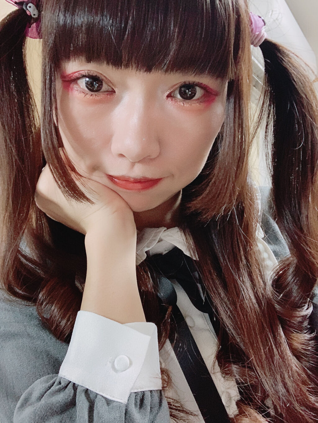 UR GLAM　POWDER EYESHADOW マゼンタピンク/U R GLAM/単色アイシャドウを使ったクチコミ（2枚目）