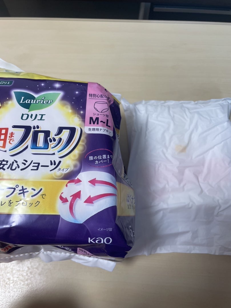 朝までブロック 安心ショーツタイプ(M-L 5コ入)/ロリエ/ナプキンを使ったクチコミ(2枚目)