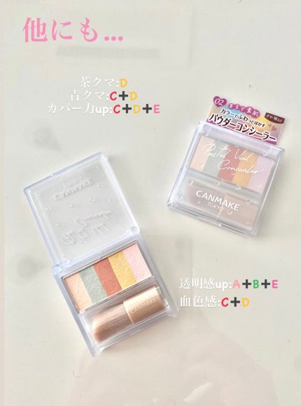 パステルヴェールコンシーラー/キャンメイク/パレットコンシーラーを使ったクチコミ(4枚目)