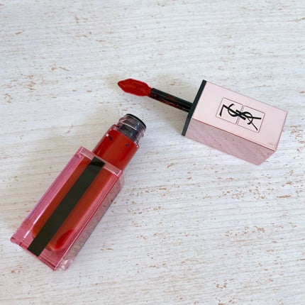 ルージュ ピュールクチュール ヴェルニ ウォーターグロウ/YVES SAINT LAURENT BEAUTE/口紅を使ったクチコミ(6枚目)