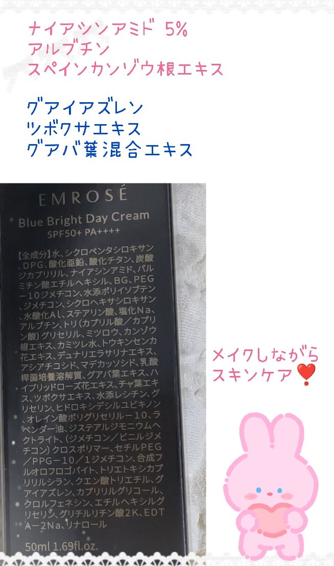 ブルーブライトデイクリーム/EMROSÉ/フェイスクリームを使ったクチコミ（3枚目）