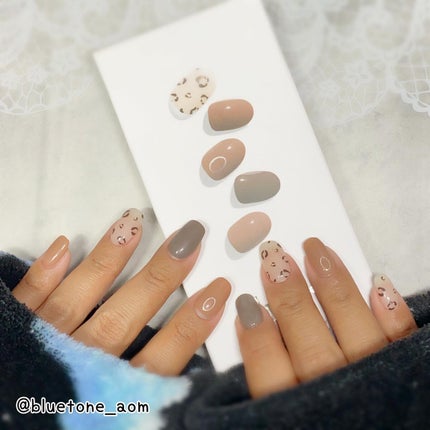 セミキュアジェルネイル(ハンド) ND-026 N Cozy Leopard/ohora/ネイルシールの画像