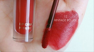 heme リップクリームムースのクチコミ「\ heme リップクリームムース 12.VINTAGE ROUGE /

ムースのようにふわ.....」（2枚目）