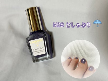 カラフルネイルズ N98 どしゃぶり/キャンメイク/マニキュアを使ったクチコミ(1枚目)