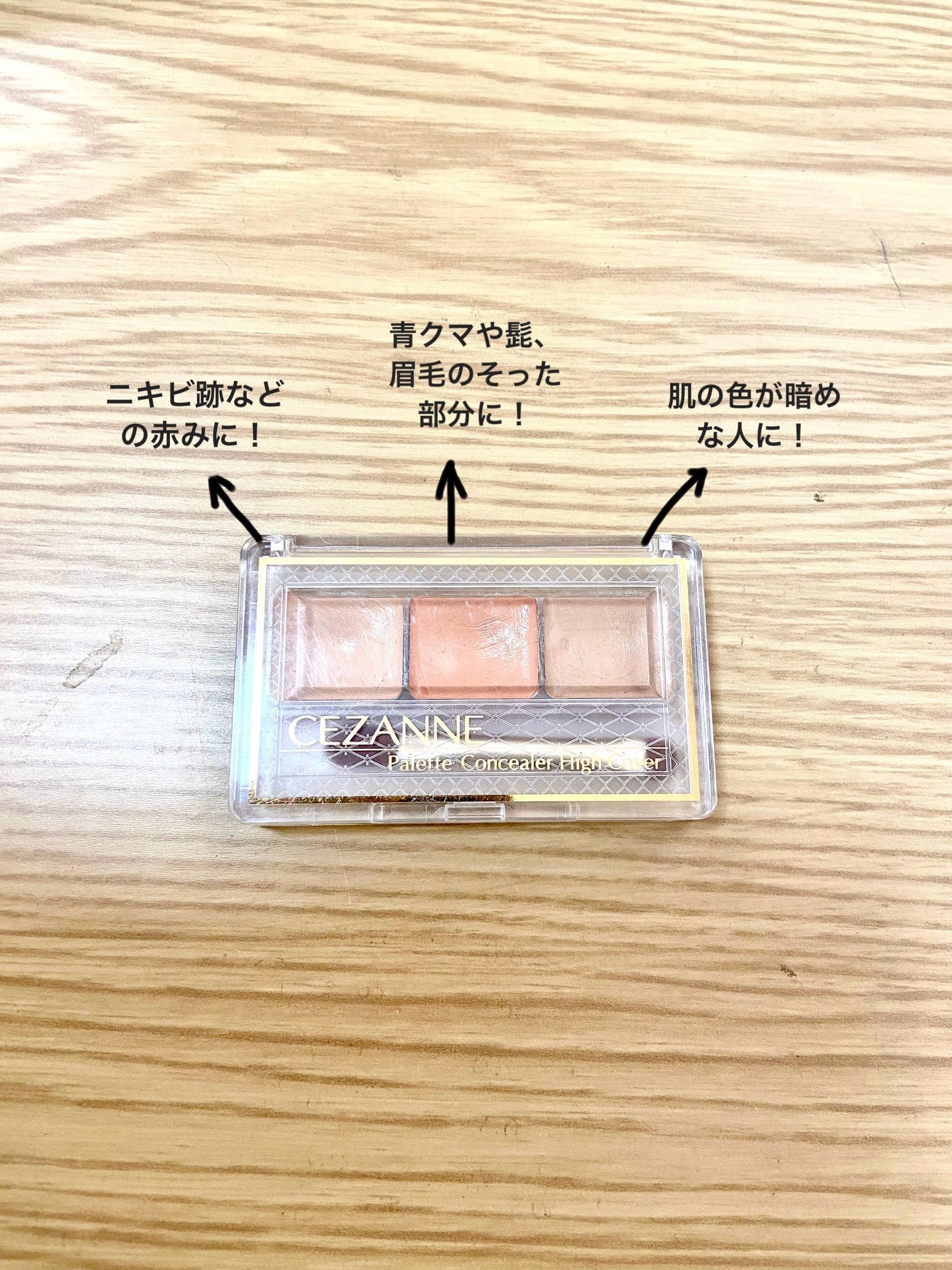 パレットコンシーラー/CEZANNE/パレットコンシーラーを使ったクチコミ(2枚目)