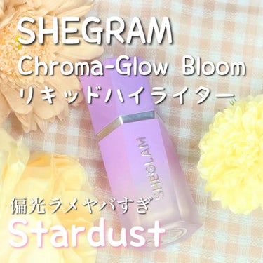 SHEGLAM グロウ ブルーム リキッドハイライターのクチコミ「SHEGLAM Chroma-Glow Bloom リキッドハイライター
Stardust

.....」（1枚目）